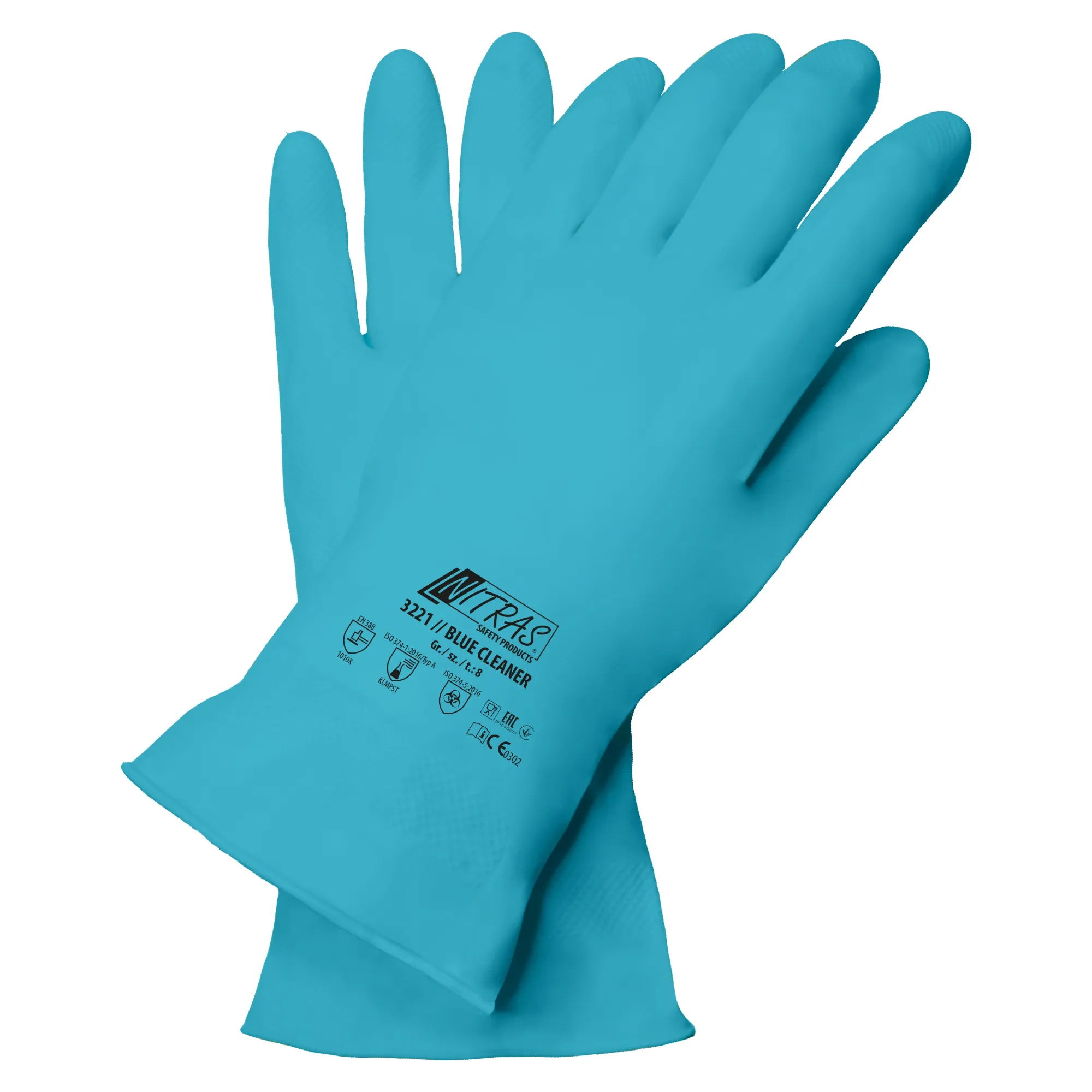 Chemikalienschutzhandschuh Blue Cleaner, Nitras Safety 3221